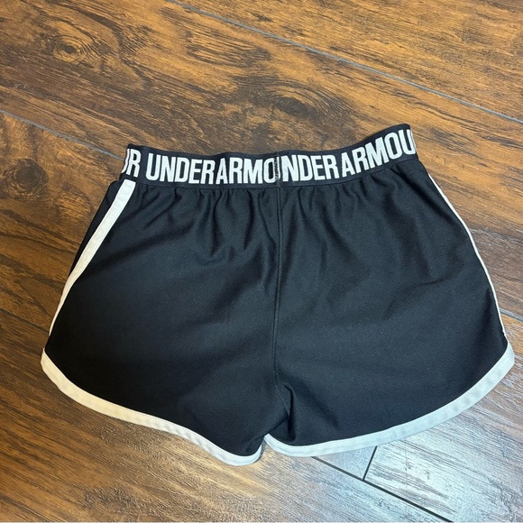 Under Armour Women's Black and White Athletic Shorts - Picture 2 of 5